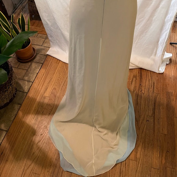 Vintage sheer beaded halter gown ✨ - Picture 8 of 13